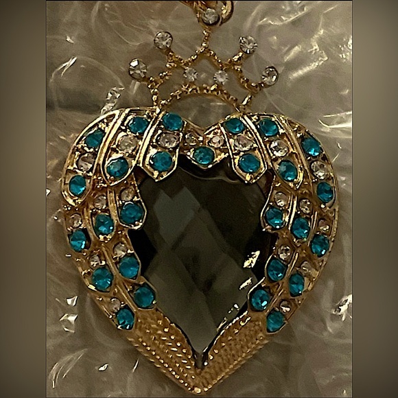 Handbag Jewelry NEW Charm Heart Crown Rhinestones Sparkle Purse Bag Bling - Picture 15 of 15